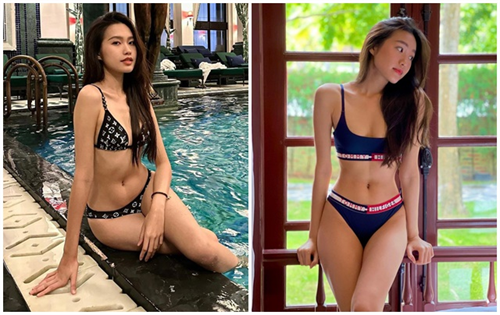 Bạn gái Văn Hậu khoe eo 'tí hon' với bikini gần 20 triệu đồng